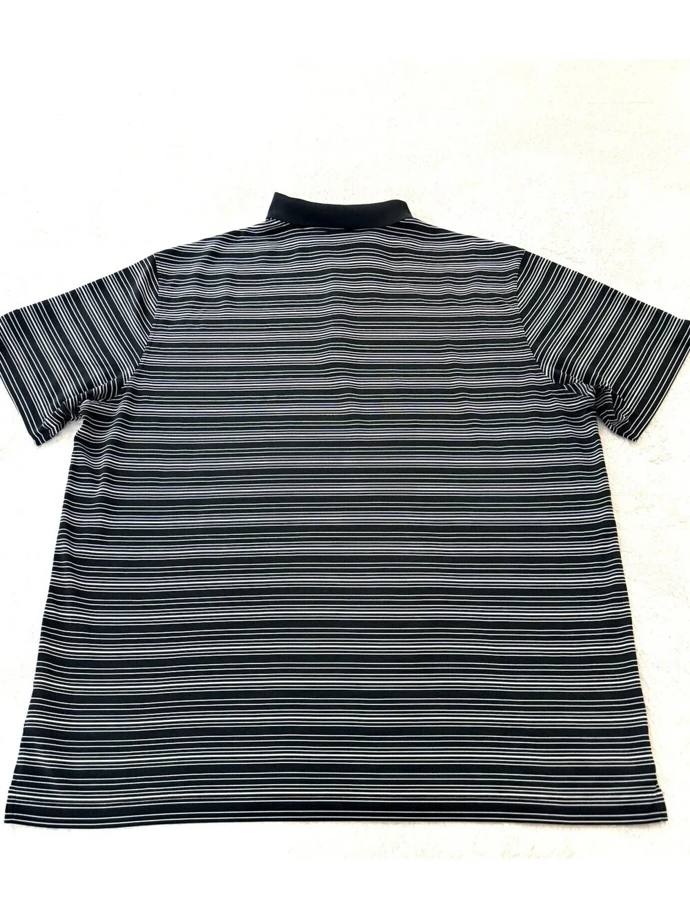 Nike Golf Dri-FIT Polo Shirt Men’s XXL Black White Striped Short Sleeve